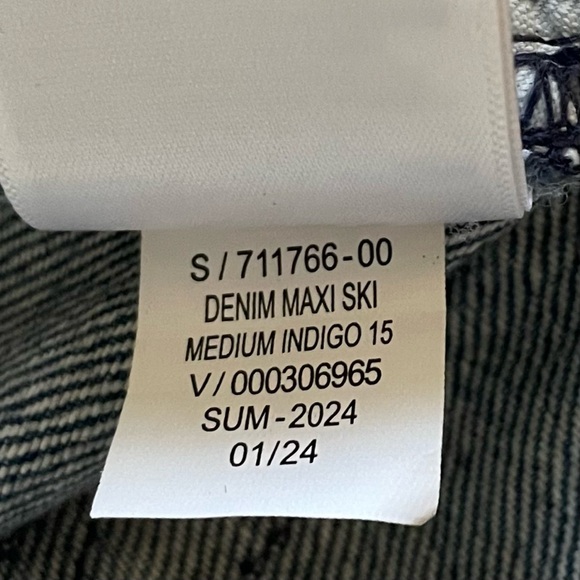 GAP Denim Maxi Skirt Women’s 18 Blue Long Front Slit High Rise Cottagecore Boho - Picture 16 of 16